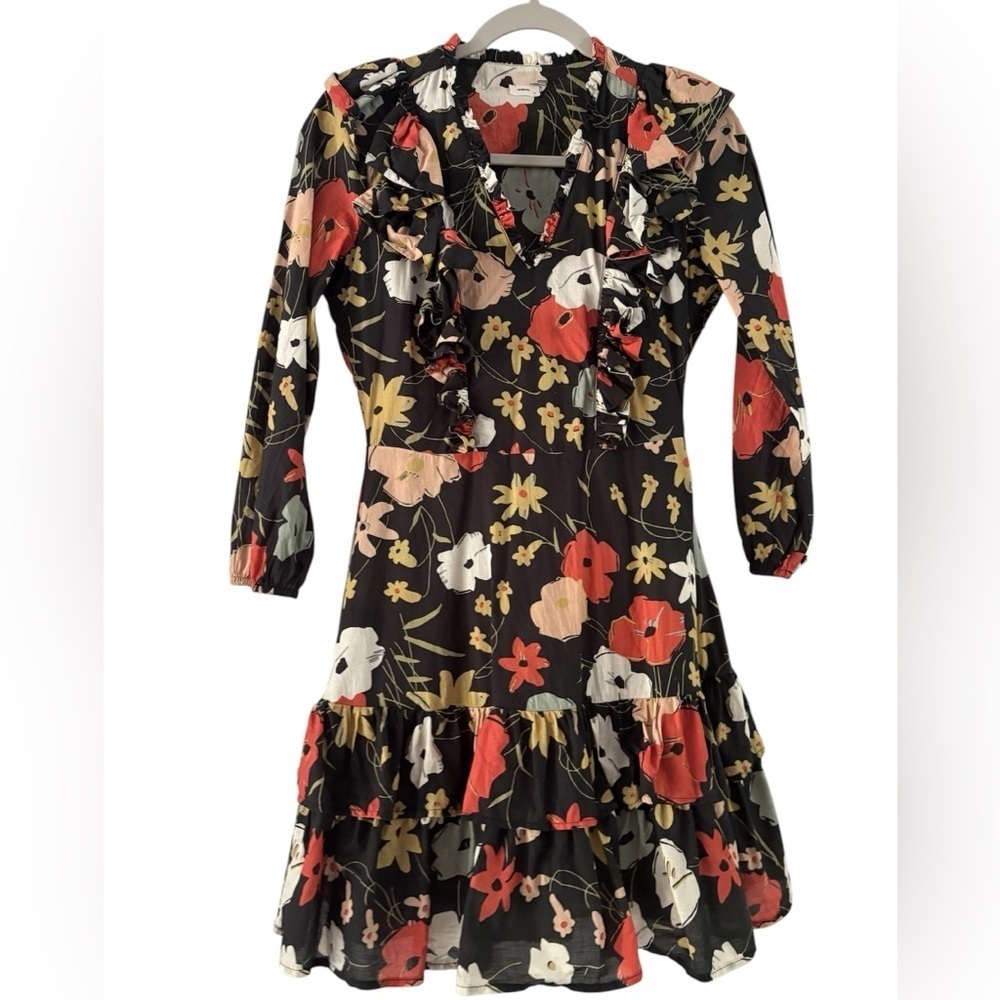 Warm Long sleeve floral Ruffle Dress NWOT - Picture 2 of 3